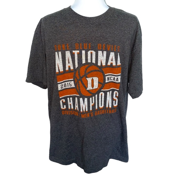 TRT Classics Men’s L Duke Blue Devils 2015 National Champions Grey Gray T-Shirt - Picture 1 of 3